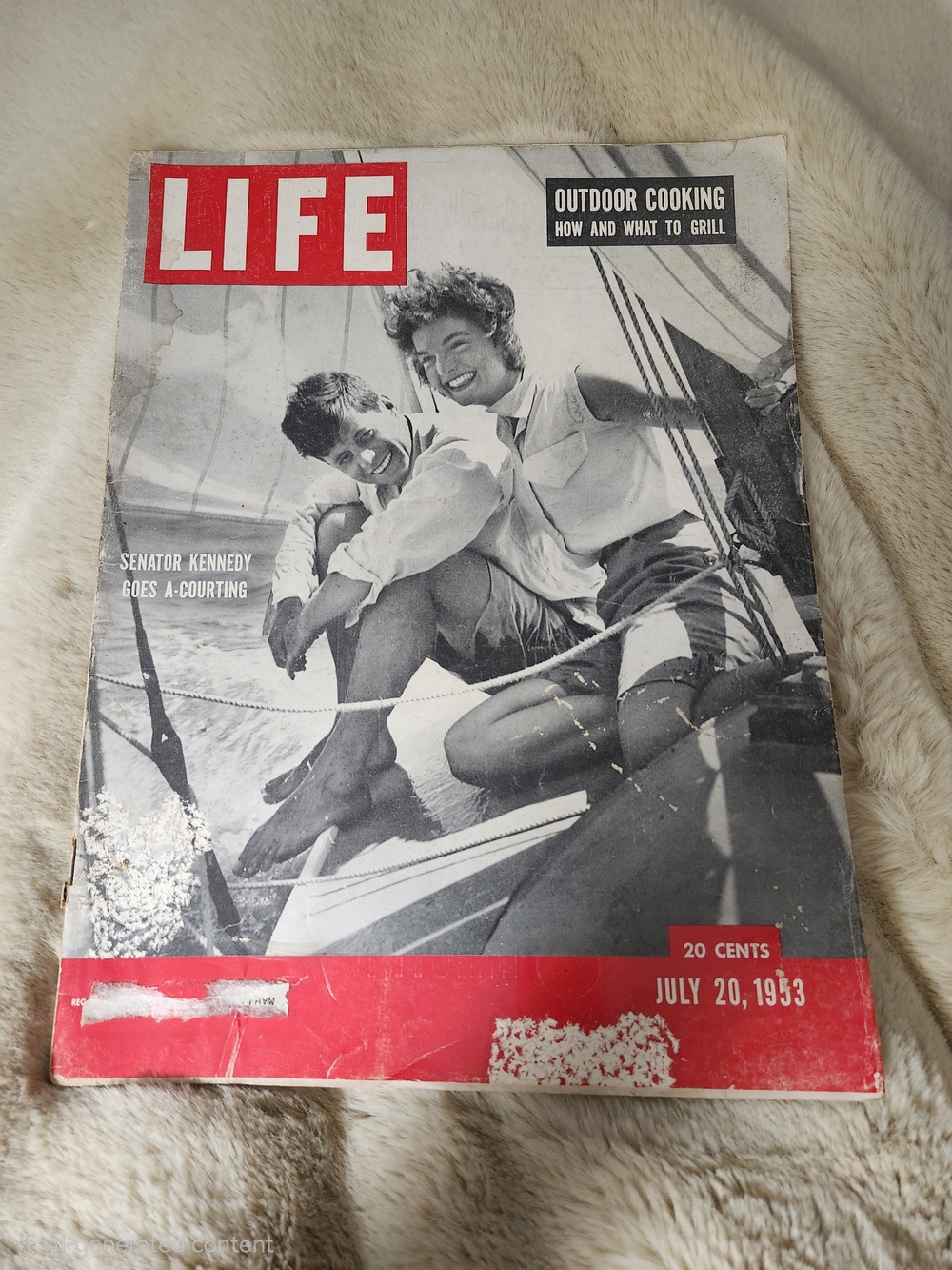 Vintage LIFE Magazine July 20, 1953-John F. Kennedy and Jacqueline Bouvier